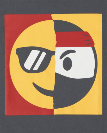 Boys Ninja Happy Face Graphic Tee