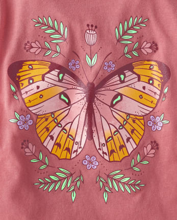 Camiseta con estampado de mariposas para niñas