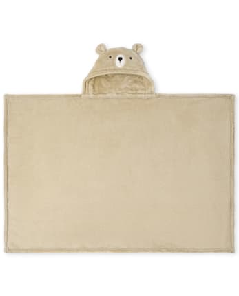 Unisex Baby Bear Cozy Hooded Blanket
