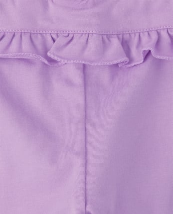 Lot de 2 pantalons à volants à fleurs pour bébé fille
