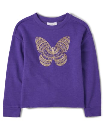 Girls Graphic Heart Pullover