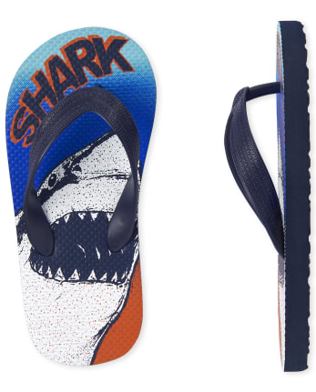 Boys Shark Flip Flops And Dino Surf Flip Flops 2-Pack