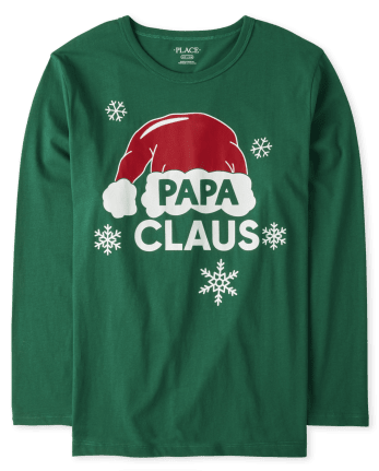 Camiseta con estampado de Papá Noel familiar a juego para hombre