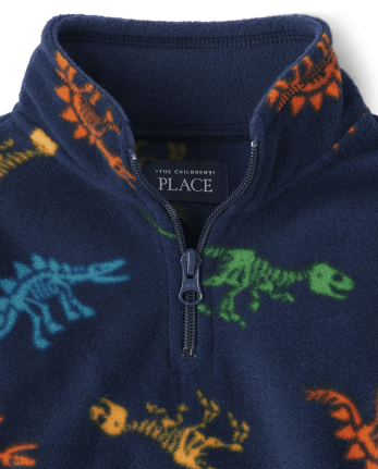 Jersey de polar con media cremallera Dino Glacier para niños pequeños