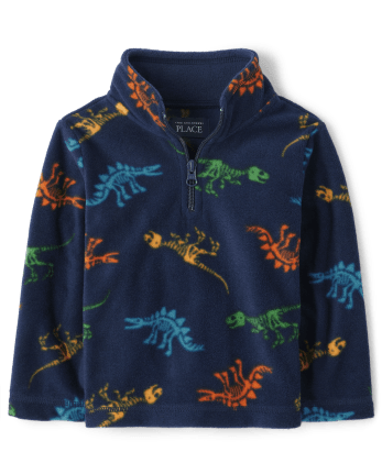 Jersey de polar con media cremallera Dino Glacier para niños pequeños