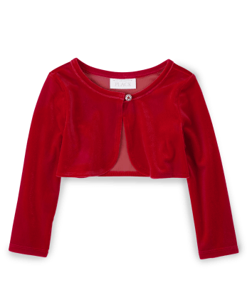 Toddler Girls Velour Shrug