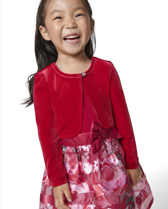 Toddler Girls Long Sleeve Velour Cropped Shrug The Children s