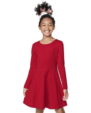 Girls Cross Back Skater Dress