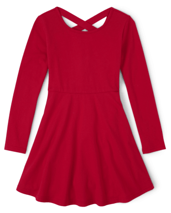 Girls Cross Back Skater Dress