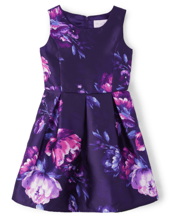 Girls purple floral dress shop