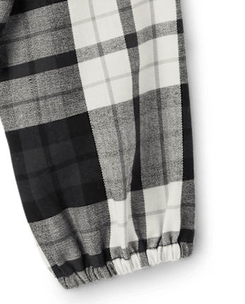 Girls Plaid Smocked Top