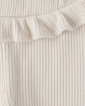 Leggings acogedores con volantes para niñas pequeñas