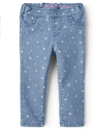 Jegging Star en denim tricoté ultra doux pour petites filles