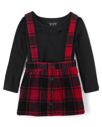 Kids Girl Checkered Pants Outfits Clothing Set 2 pieces Letter