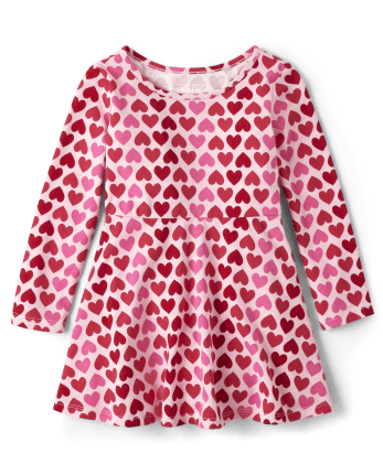 Robe patineuse cœur pour bébé et toute-petite fille