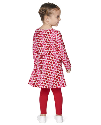Robe patineuse cœur pour bébé et toute-petite fille