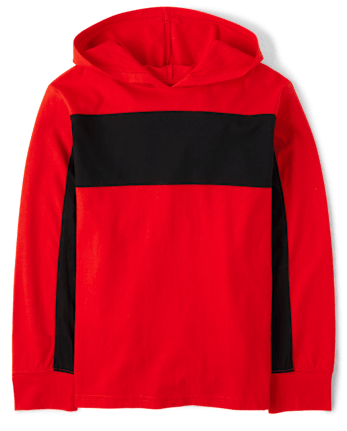 Boys Colorblock Hooded Top