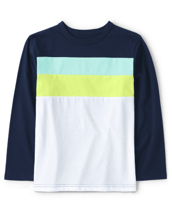 boys color block shirt