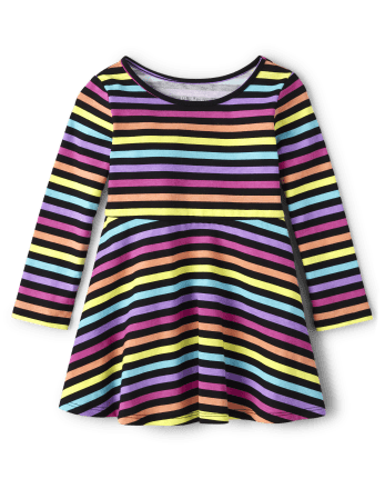 Vestido diario con estampado para bebés y niñas pequeñas