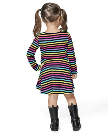 Vestido diario con estampado para bebés y niñas pequeñas