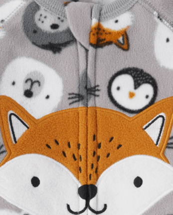Baby And Toddler Fox Fleece One Piece Pajamas