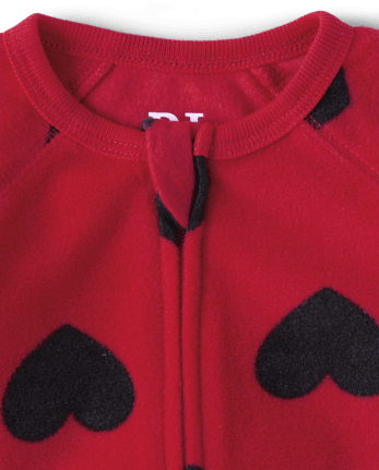 Pijama de una pieza de forro polar con mariquita para bebés y niñas pequeñas