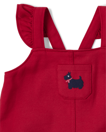 Baby Girls Plaid Overalls 2-Piece Playwear Set