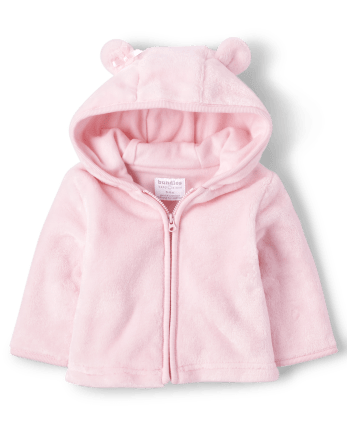Baby Girls Bear Faux Fur Cozy Jacket