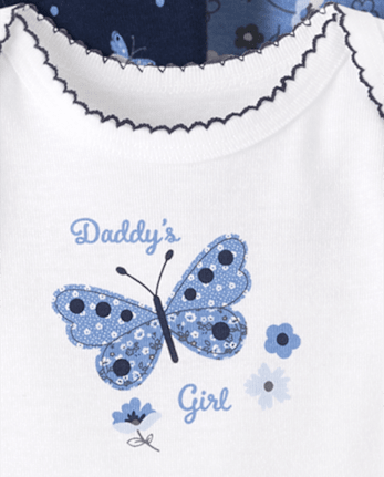 Lot de 5 cache-couches papillon bébé fille