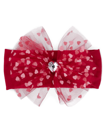 Diadema con lazo en forma de corazón para bebé niña