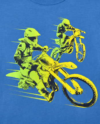 salón Tumor maligno Uganda Camiseta de manga larga con gráfico de motocross para niños | The  Children's Place - QUENCH BLUE