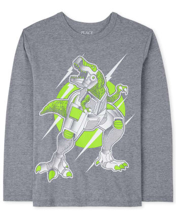 The Children's Place Boys' Long Sleeve Graphic Tee - Fun, Comfortable & Easy To Style