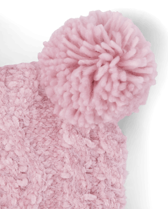Conjunto de gorro y manoplas tejido trenzado para niñas pequeñas