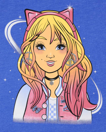 Camiseta con estampado de niña