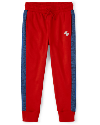 Boys PLACE Sport Side Stripe Fleece Knit Performance Jogger Pants