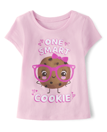 Baby And Toddler Girls Cookie Graphic Tee