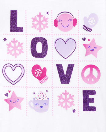 T-shirt graphique Love pour bébé et toute-petite fille