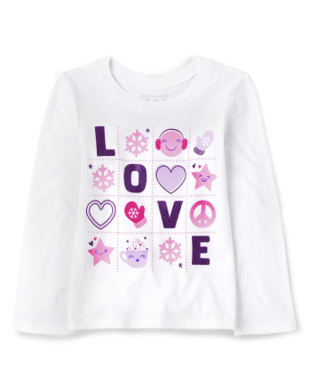 T-shirt graphique Love pour bébé et toute-petite fille
