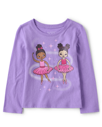 Baby And Toddler Girls Ballerina Graphic Tee