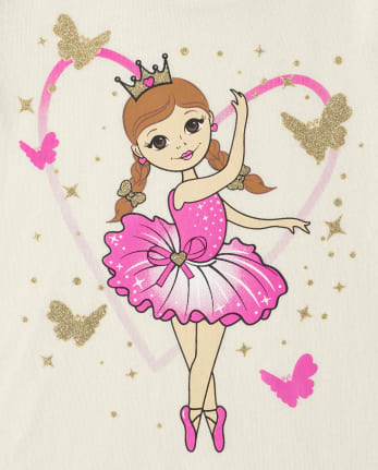 Baby and Toddler Girls Ballerina Graphic Tee