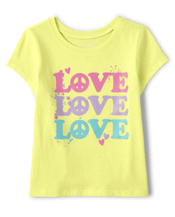 Baby And Toddler Girls Love Graphic Tee