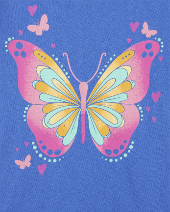 Camiseta con estampado de mariposas para bebés y niñas pequeñas