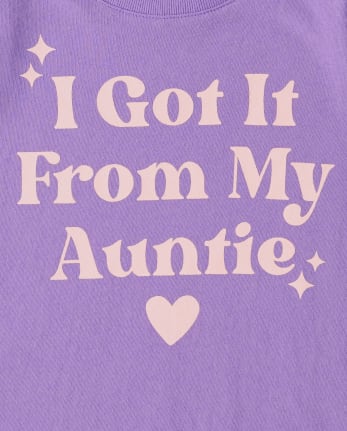 T-shirt graphique tante pour bébé et toute-petite fille