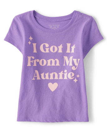 T-shirt graphique tante pour bébé et toute-petite fille