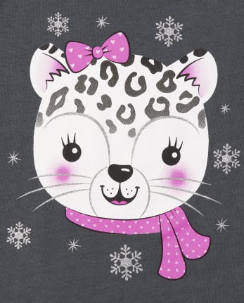 T-shirt graphique guépard pour bébé et toute-petite fille