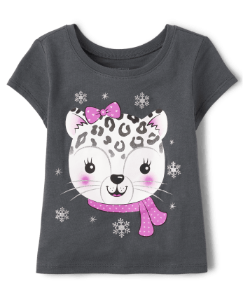 T-shirt graphique guépard pour bébé et toute-petite fille
