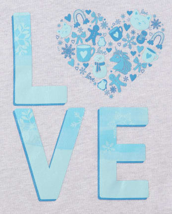 Baby And Toddler Girls Love Graphic Tee