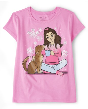 Camiseta estampada para niñas