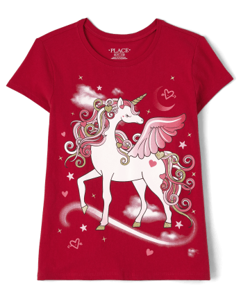 Camiseta con gráfico Pegaso para niñas