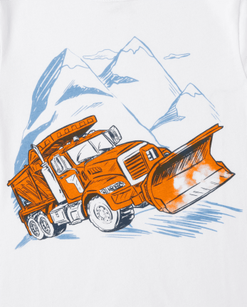 T-shirt graphique de véhicule d'hiver pour bébés et tout-petits garçons
